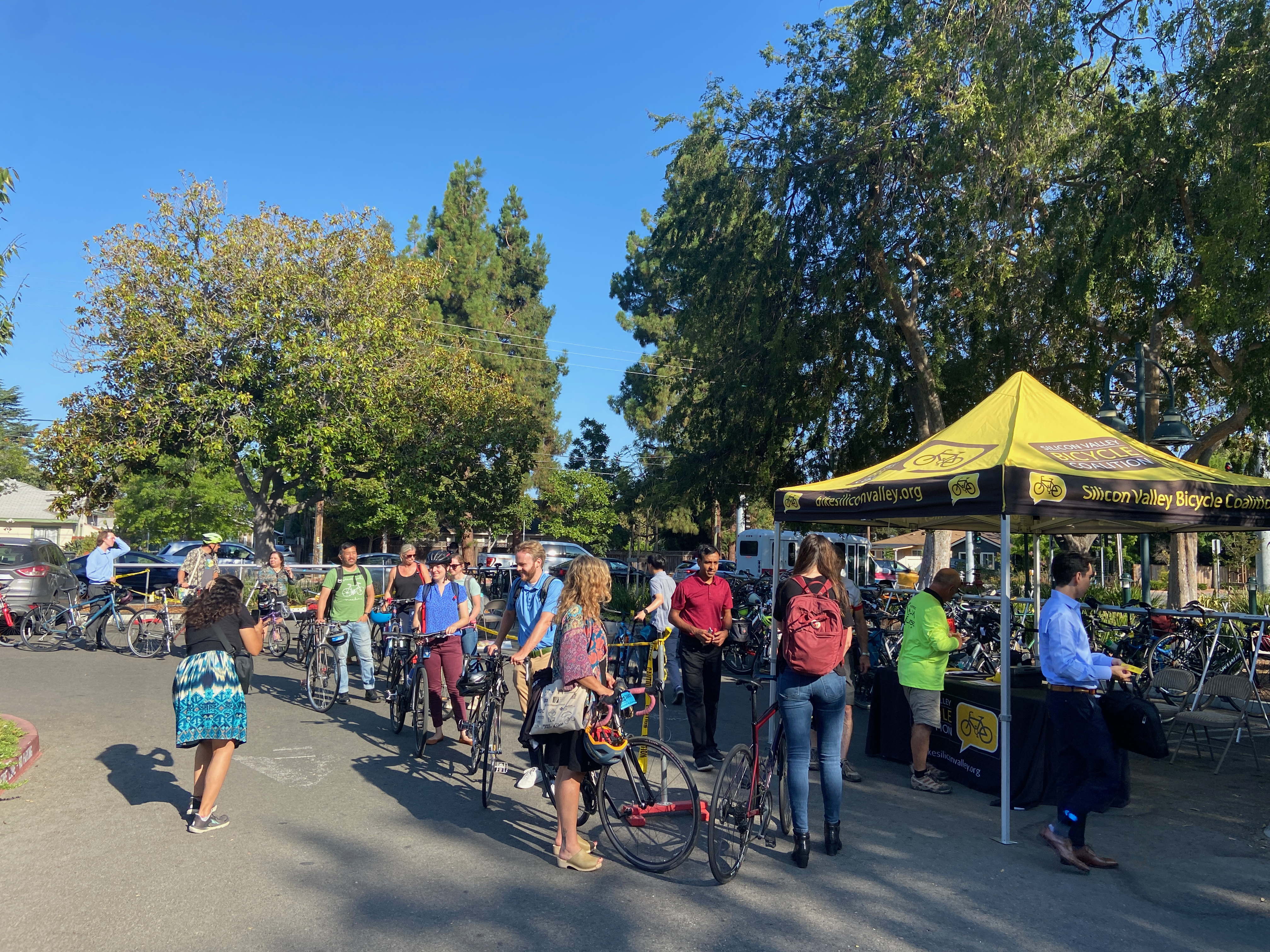 Complimentary bike valet in the parking lot