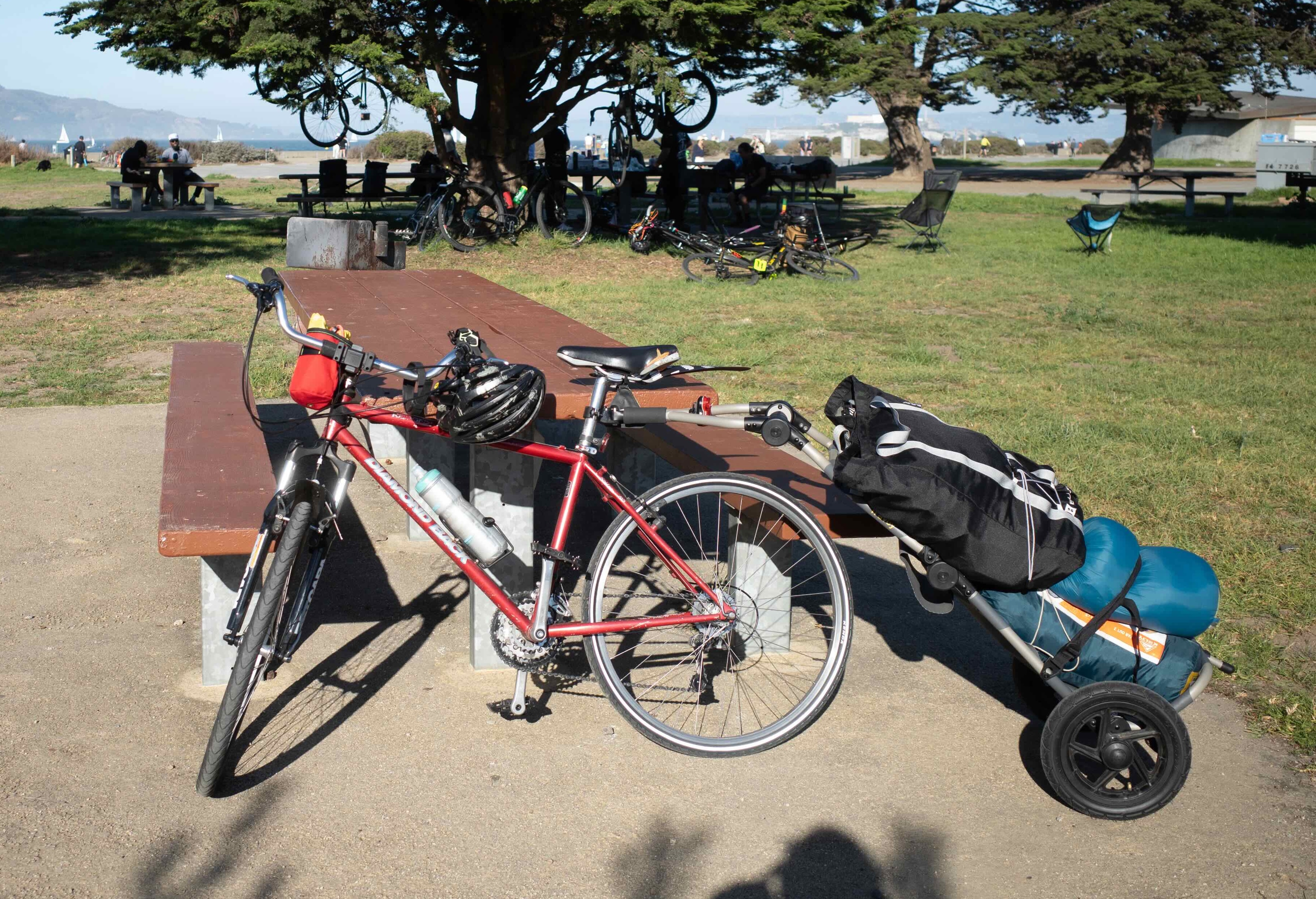 Bikecamping with the Travoy trailer