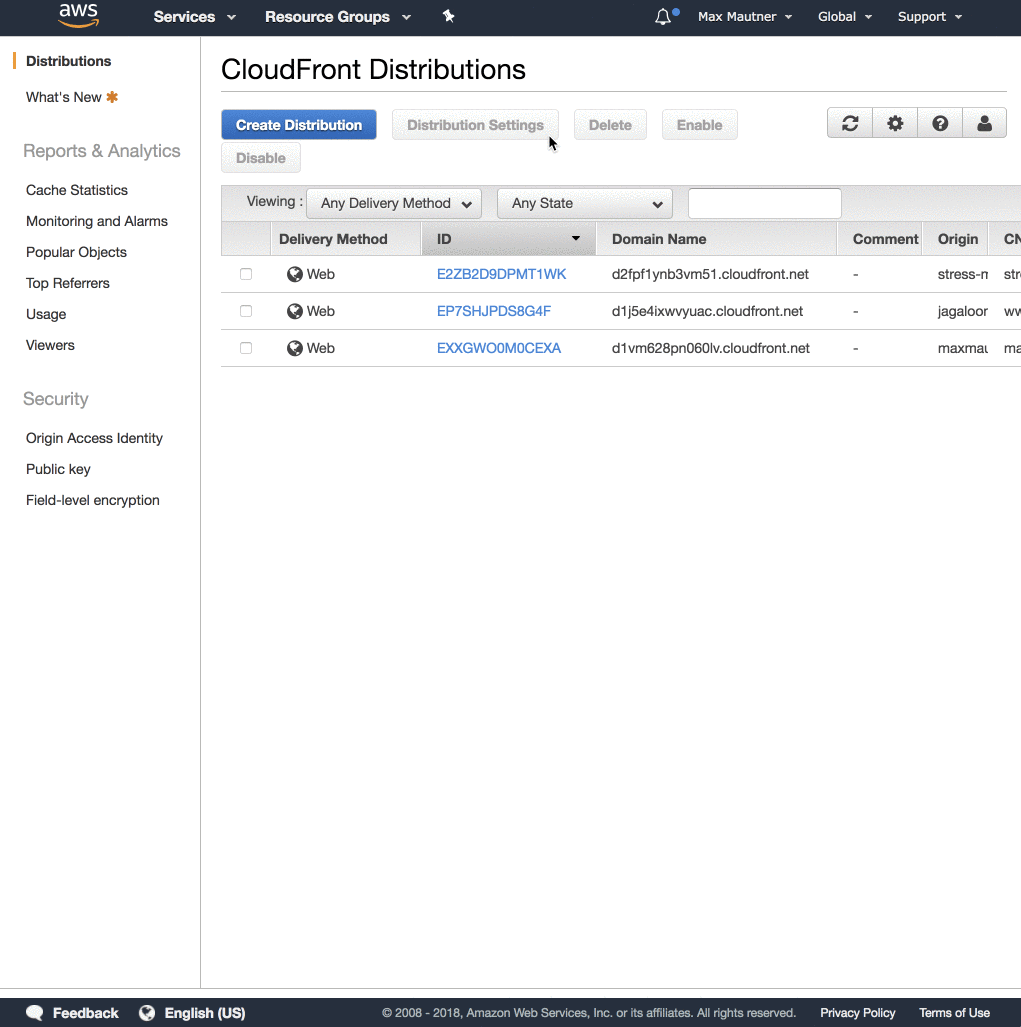 Enable Access Logs to S3 for a Cloudfront Distribution