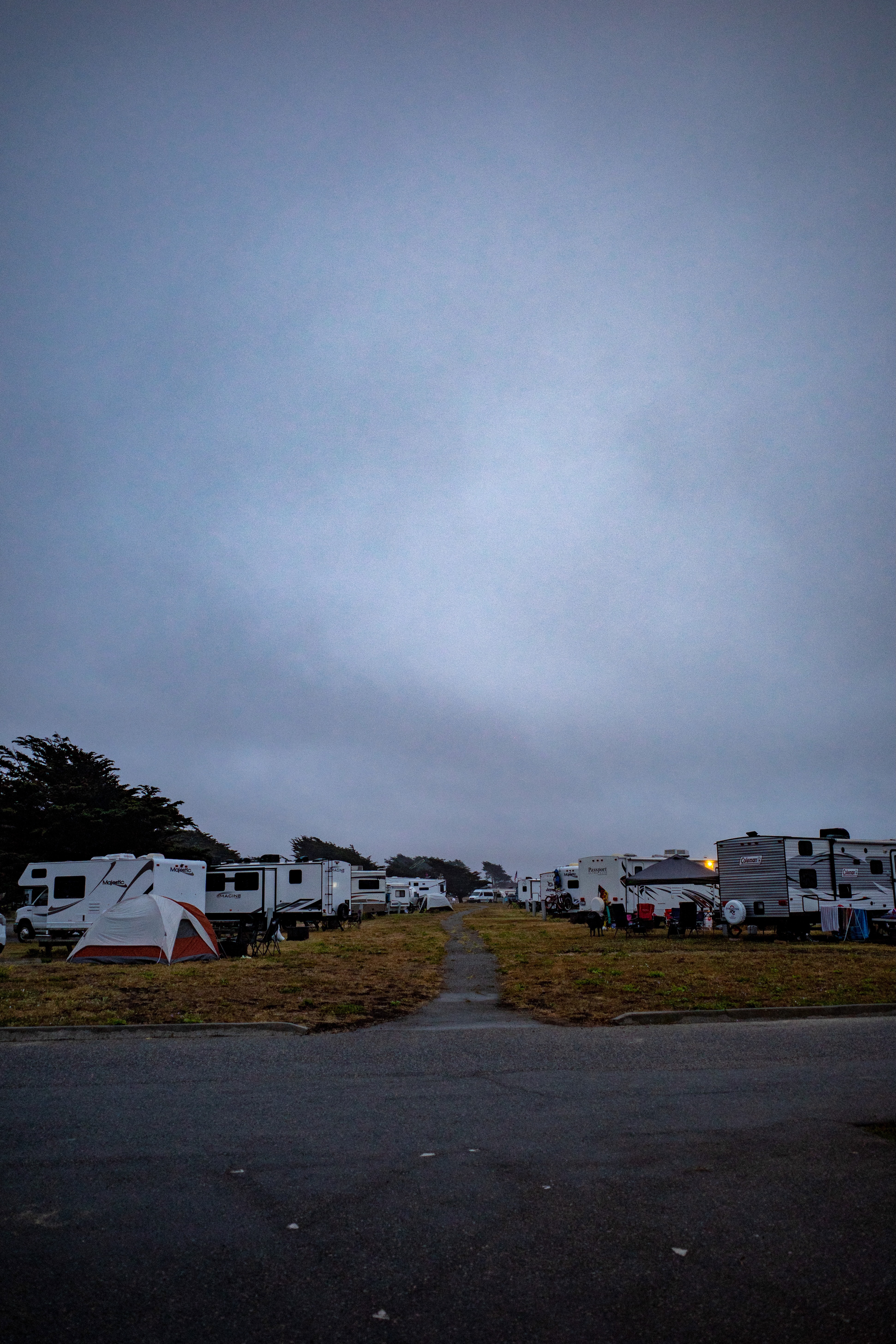 RV campground at sunrise