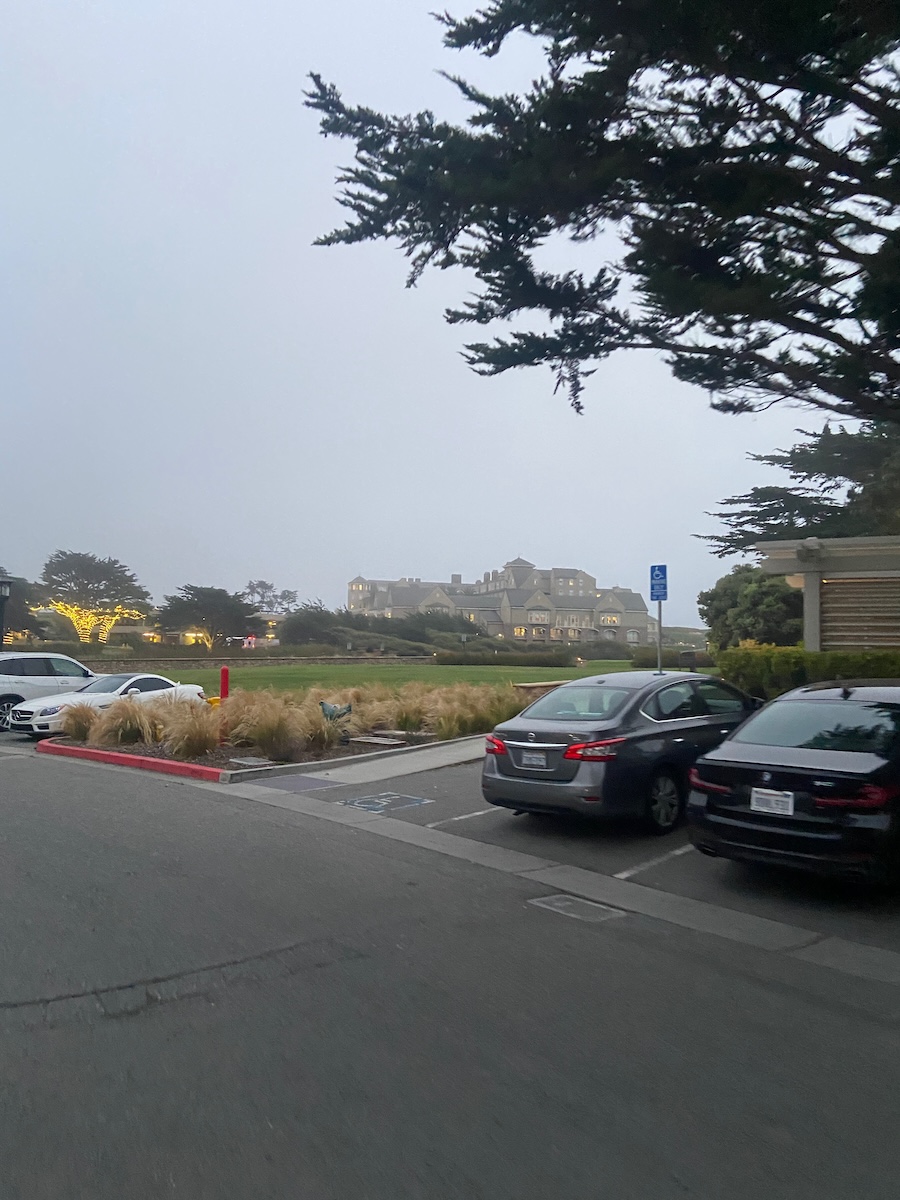 approaching ritz carlton half moon bay on bike