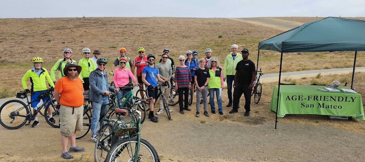 Age friendly bike ride in San Mateo