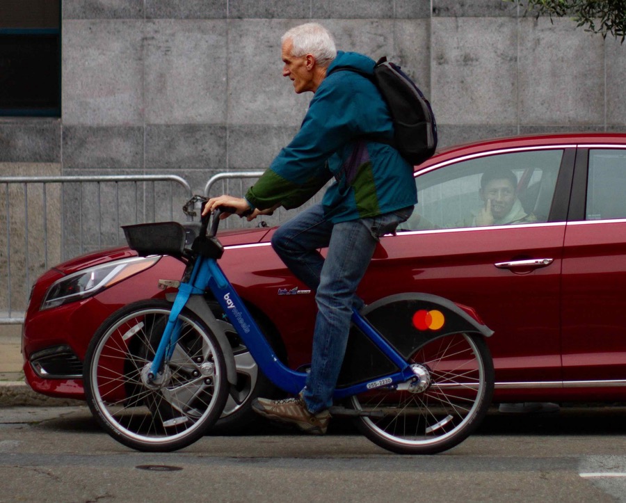 bikeshare rider in San Francisco