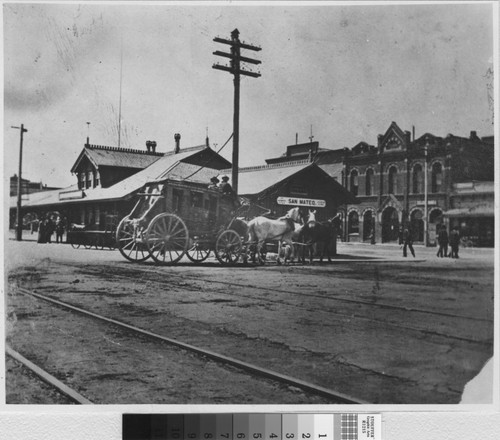 early San Mateo train station, 1900s