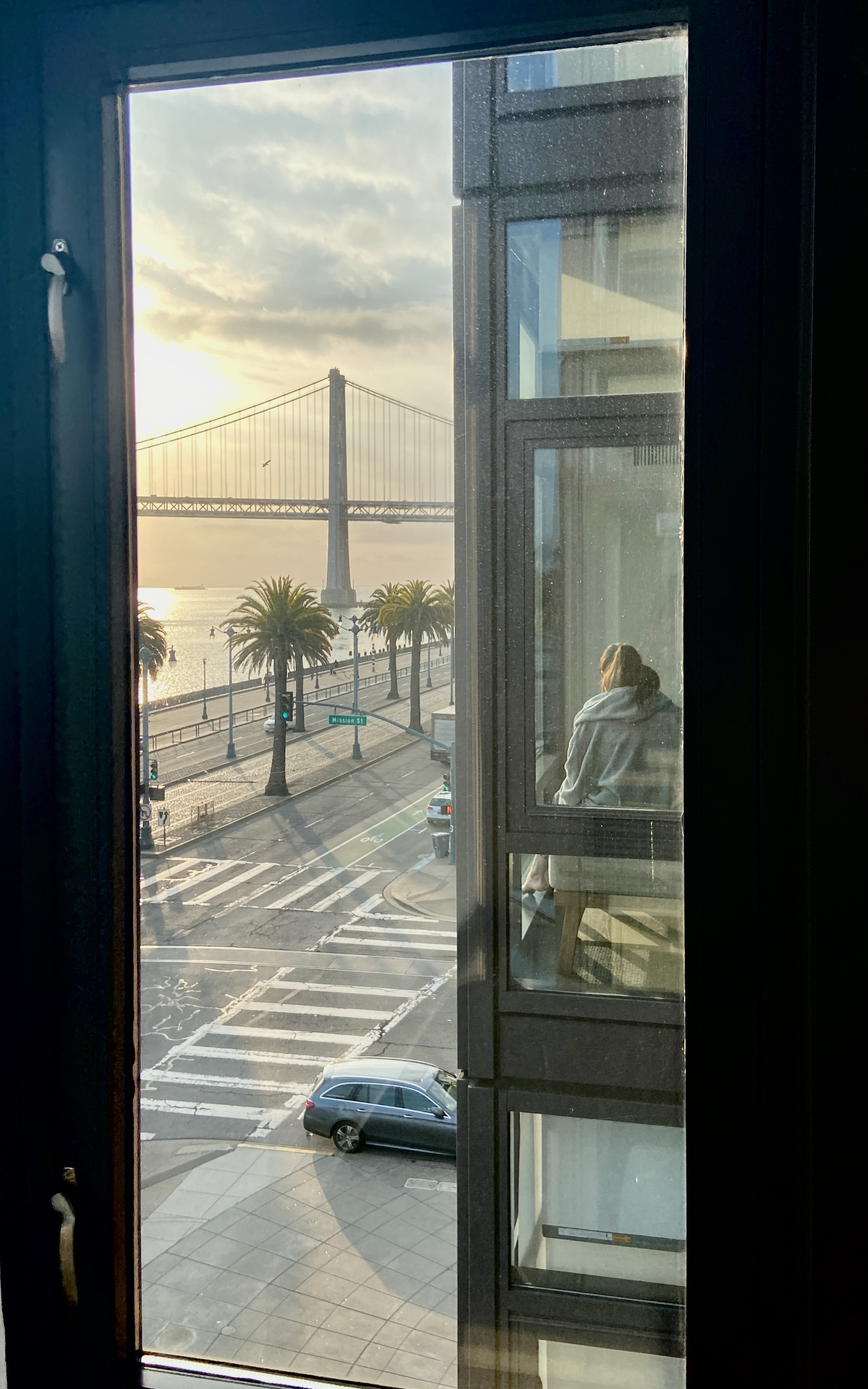 View of the San Francisco Bay Bridge from 1 Hotel