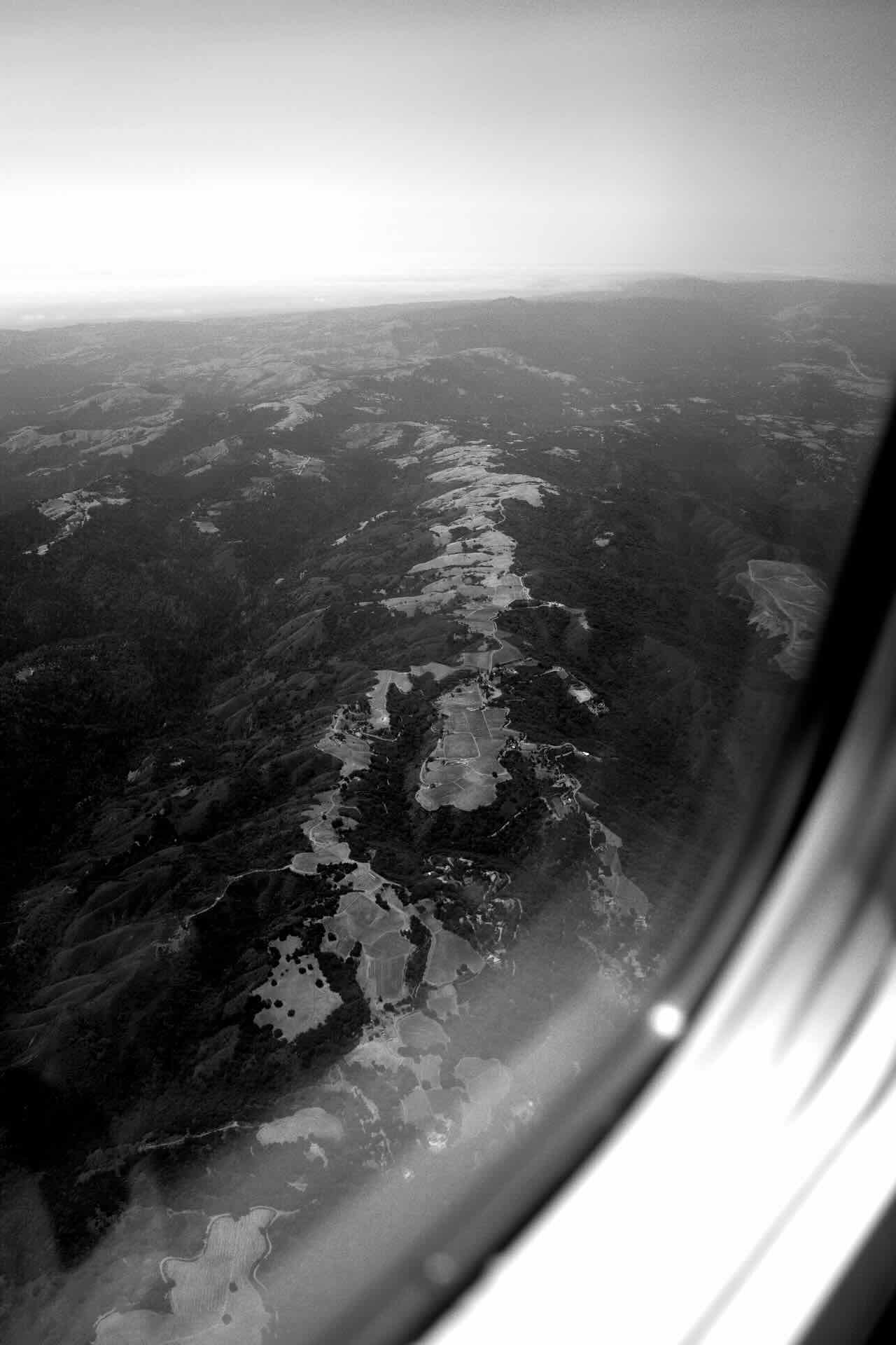 Santa Cruz mountains from above